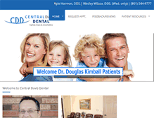 Tablet Screenshot of centraldavisdental.com